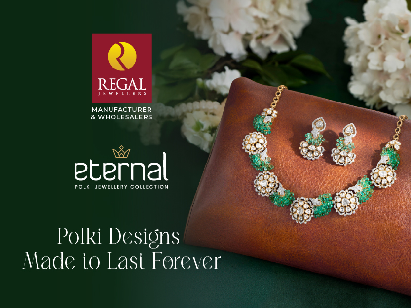 Polki jewellery featuring necklace and earrings – Regal Jewellers Collection- Eternal