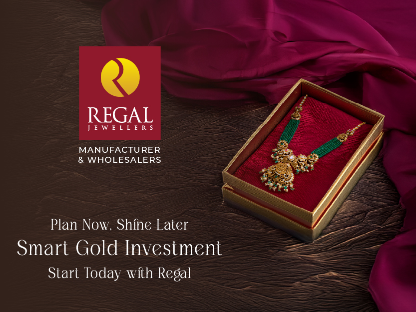 Monthly gold savings schemes banner for Regalia Plus and Akshayanidhi – Regal Jewellers Karnataka