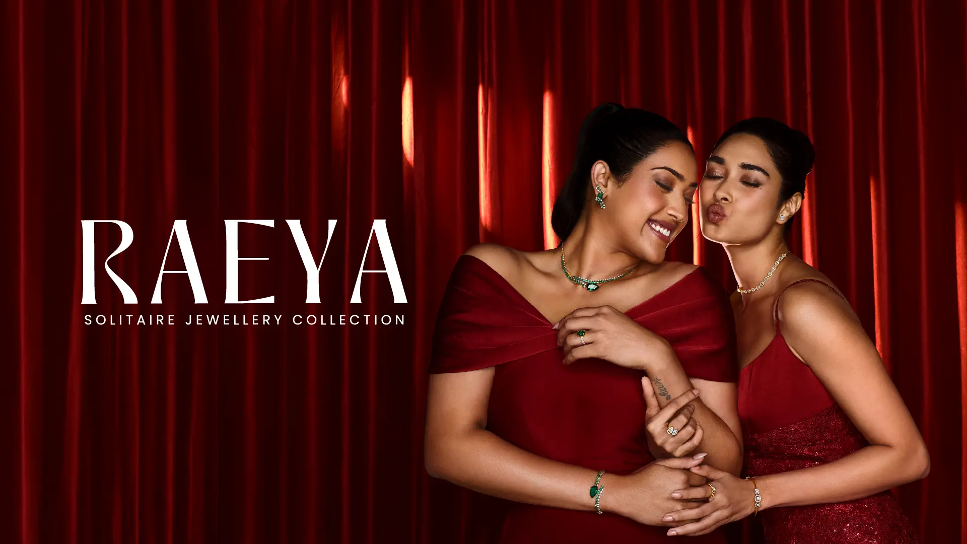 Raeya solitaire diamond necklace and earrings jewellery collection from Regal Jewellers
