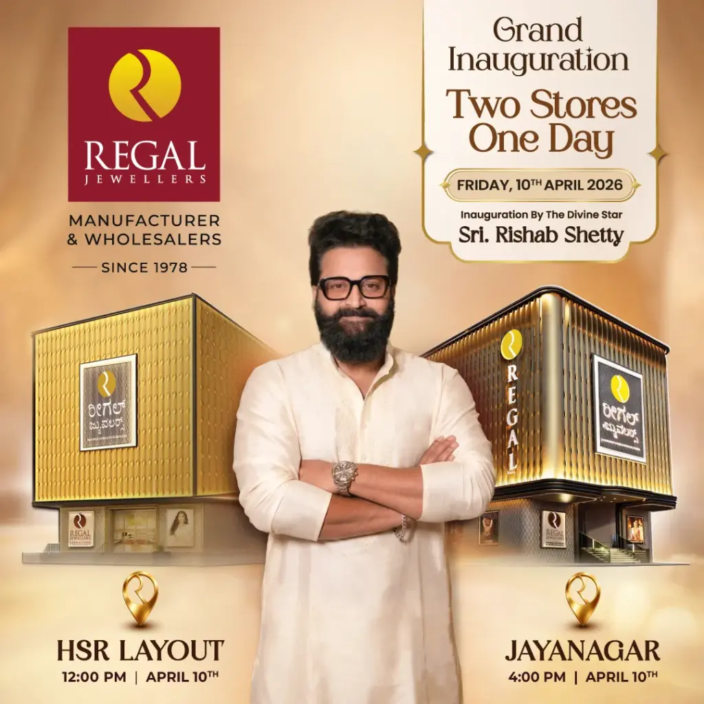 Rishab Shetty inaugurates Regal Jewellers Bangalore new showroom April 10
