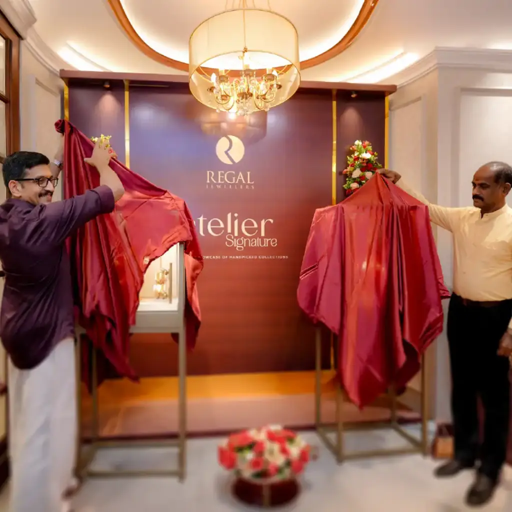 Inaguarating Atelier Signature at Trivandrum by Prince H.H. Adithya Varma along with Regal Jewellers Owner