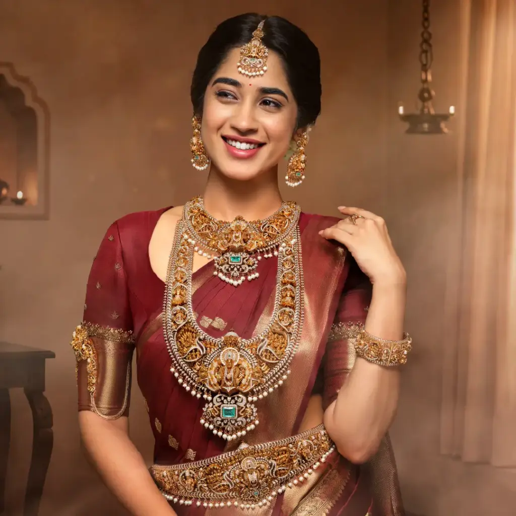 Regal traditional bride diamond set