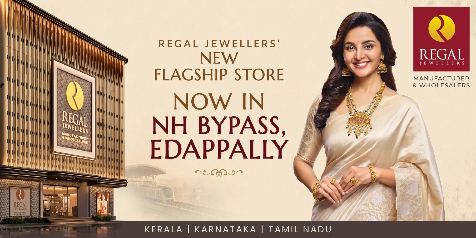 Regal Jewellers' new flagship store at NH Bypass, Edappally, Kochi.
